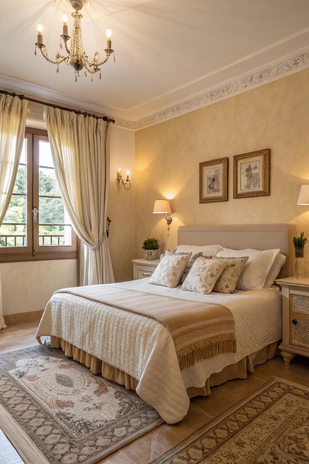 Soft, neutral hues create a serene atmosphere.