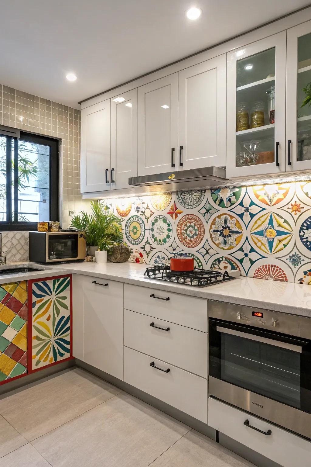 Create a statement using strong graphic prints.