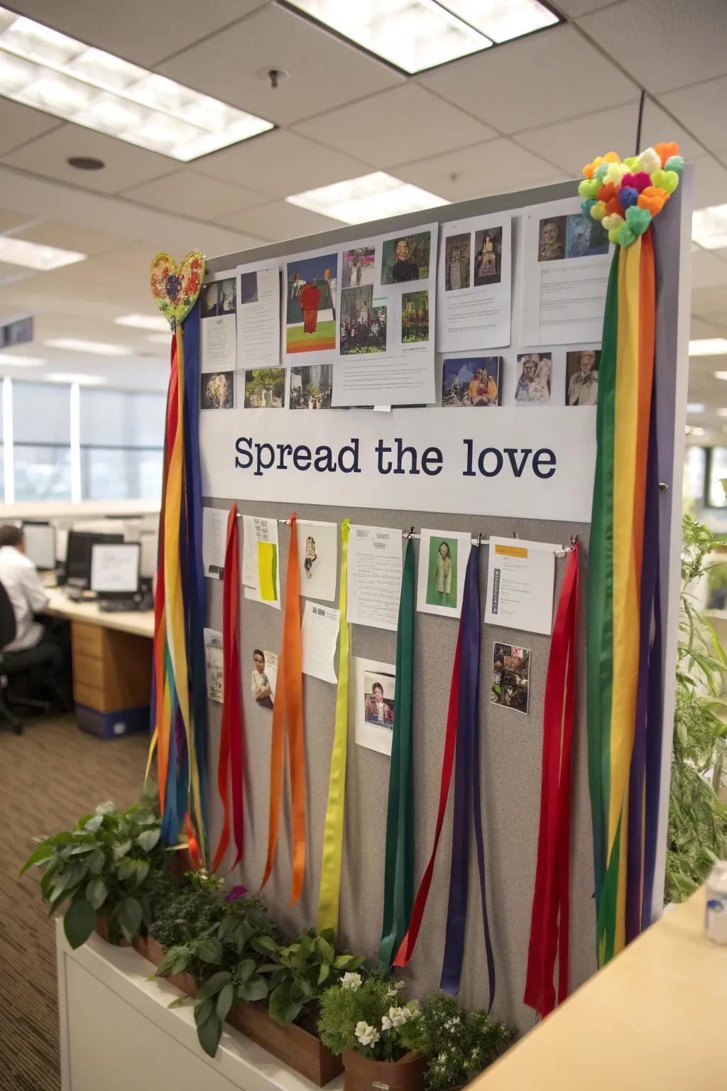 A banner promoting positivity and connection.