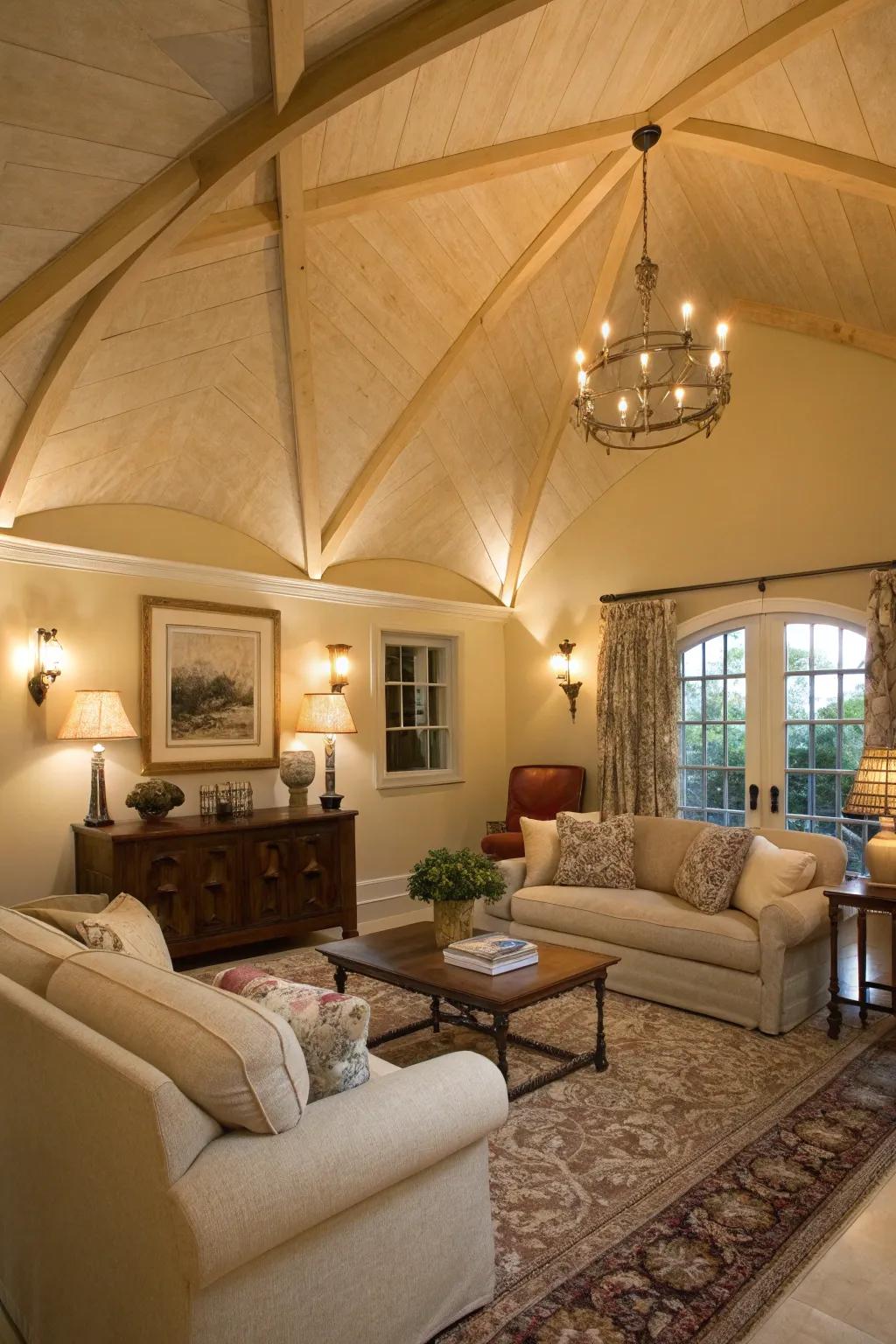 Inviting neutrals establish a pleasant and welcoming mood.
