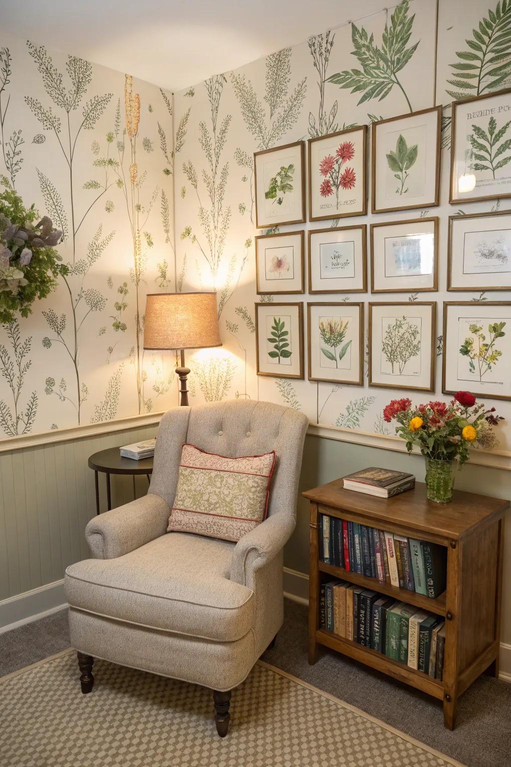 An outdoors-themed wall introduces the exterior ambiance.