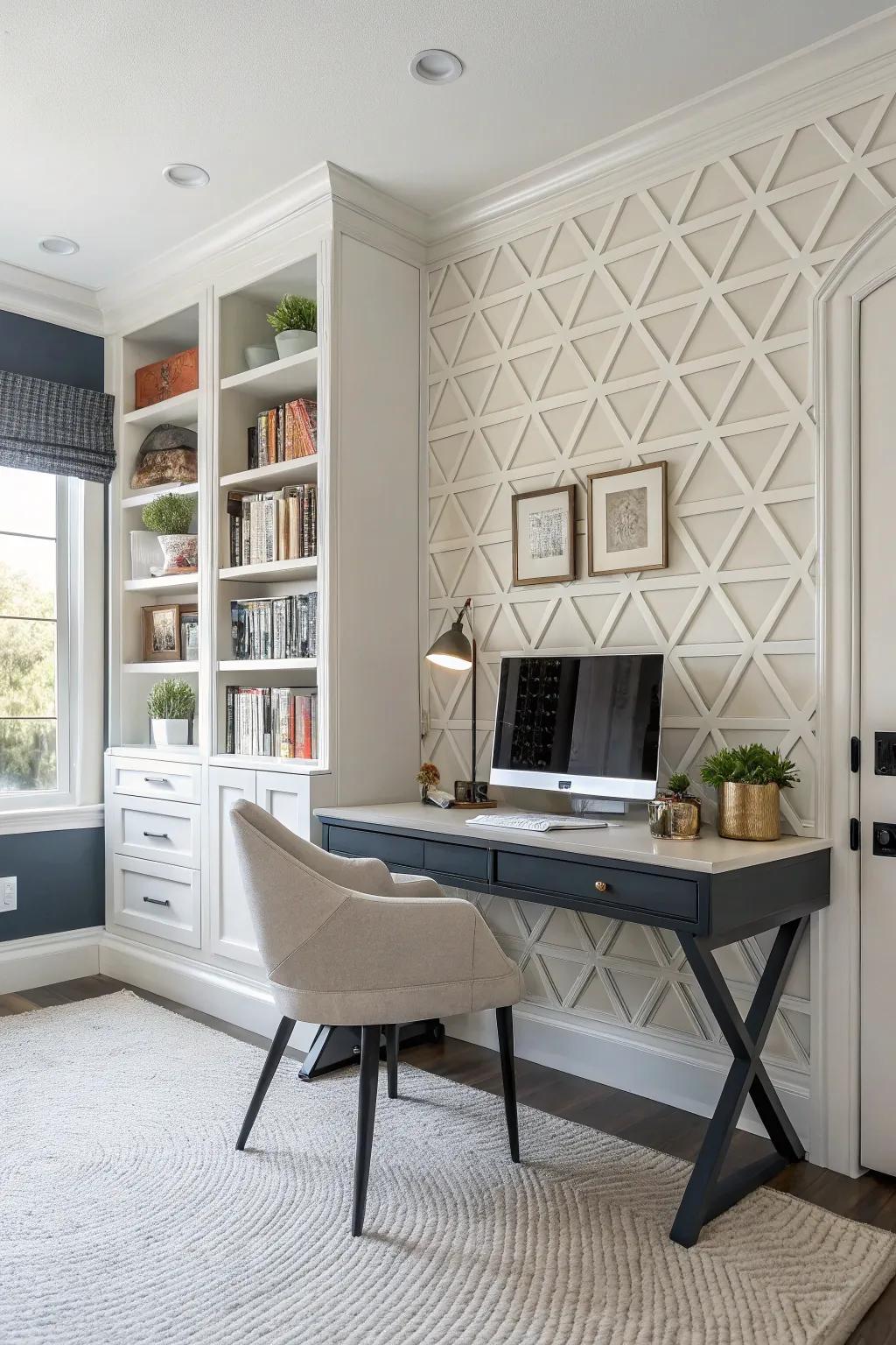 Make an impact with a geometric feature wall.