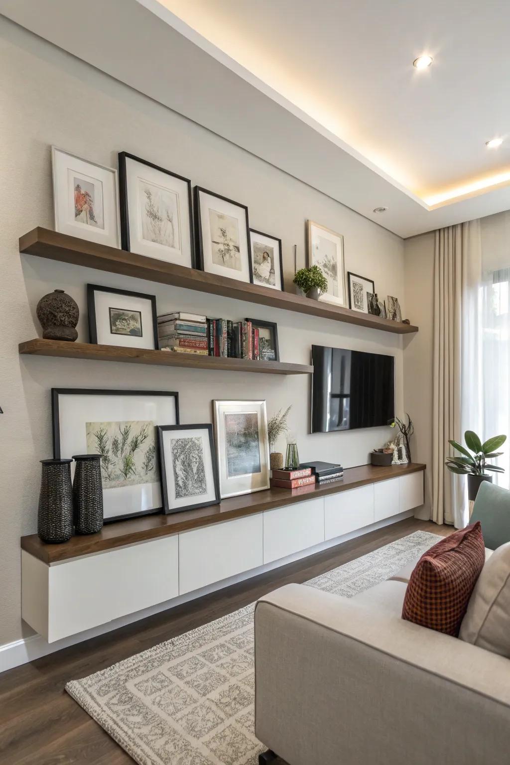 Transform your shelves into a personal showcase of art.