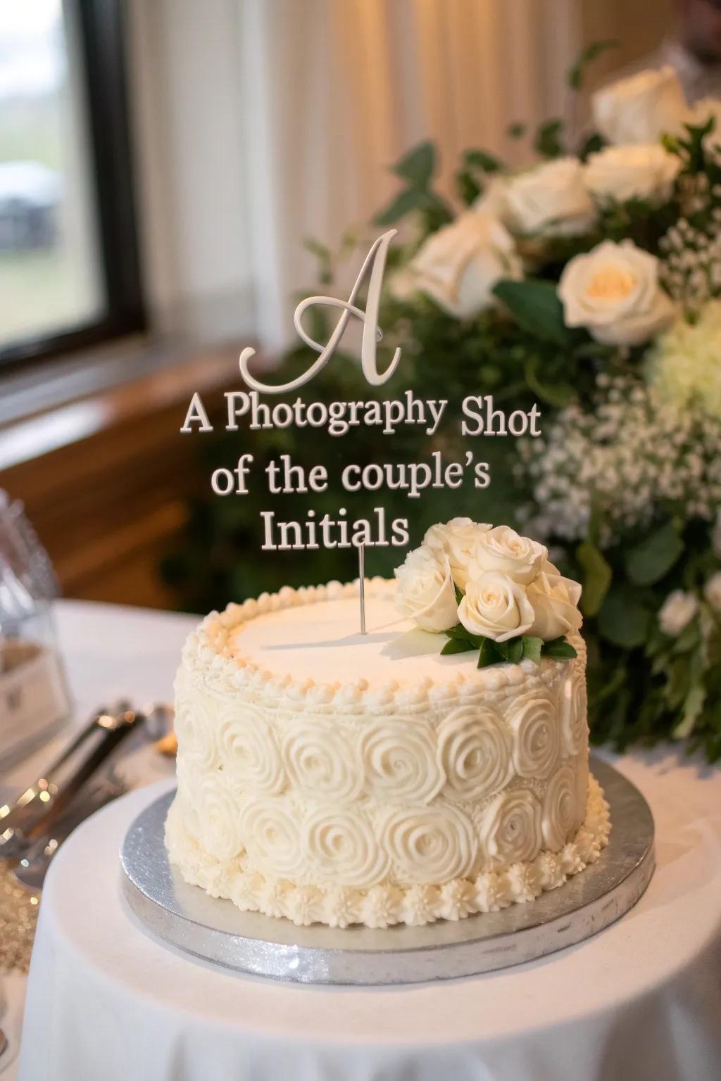 A wedding cake with a personalized decor for a unique element.