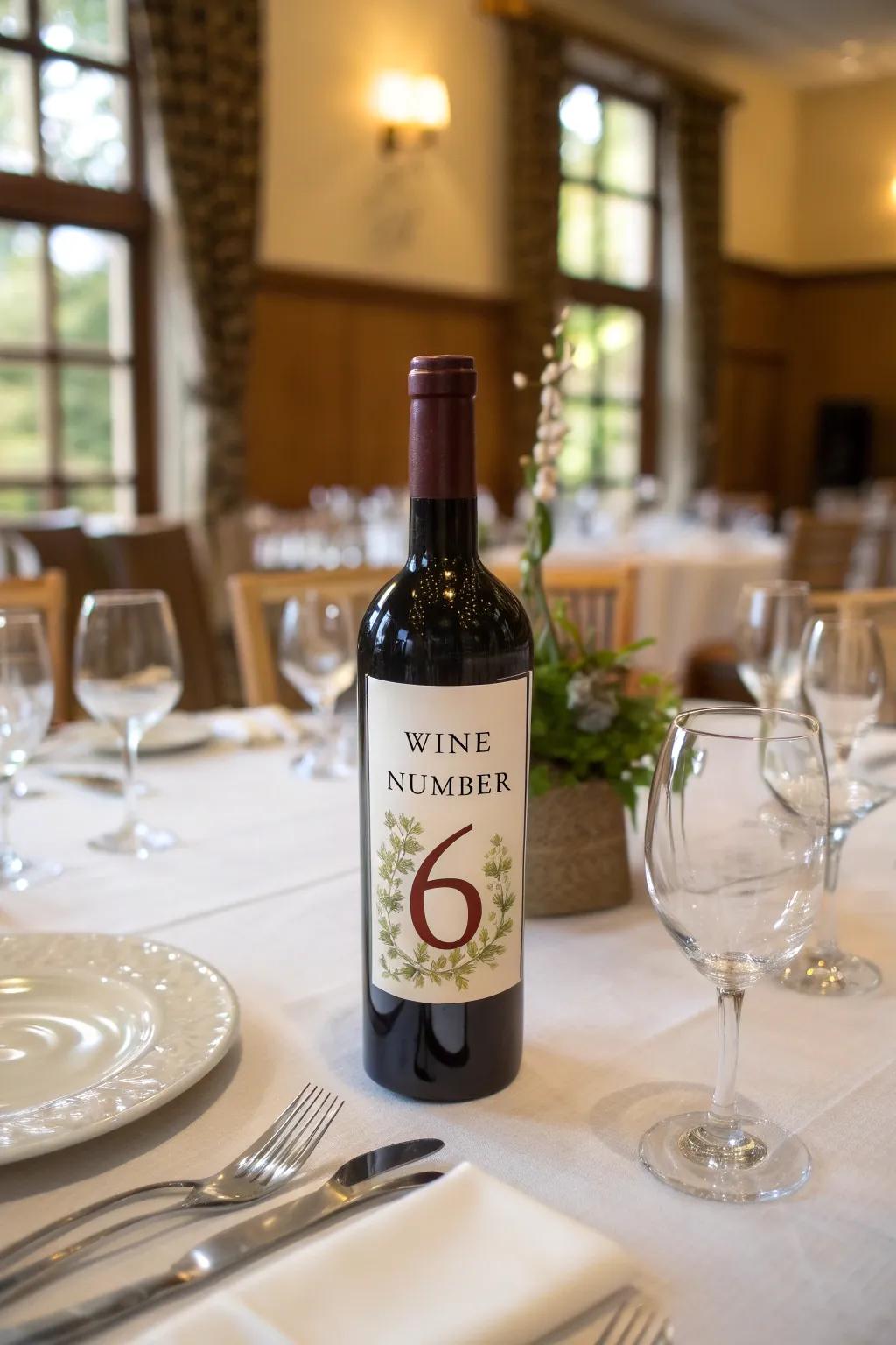 Innovative table markers create a stylish declaration at any event.