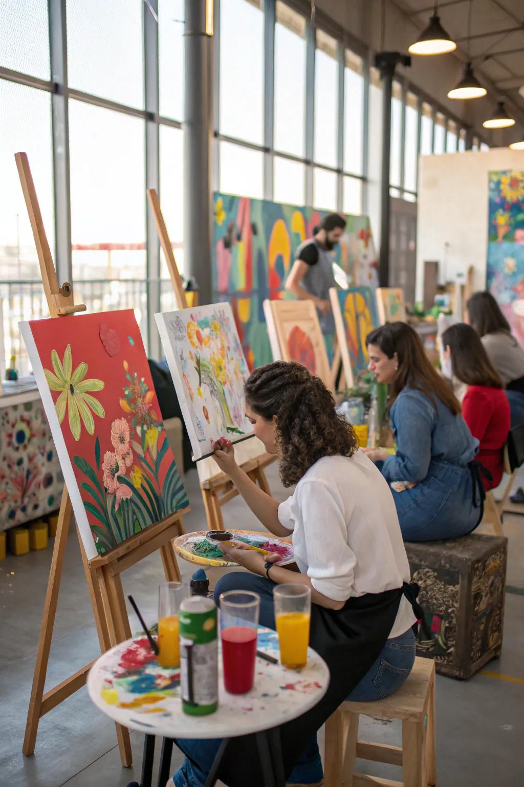 Release imagination with an enjoyable paint and sip session.