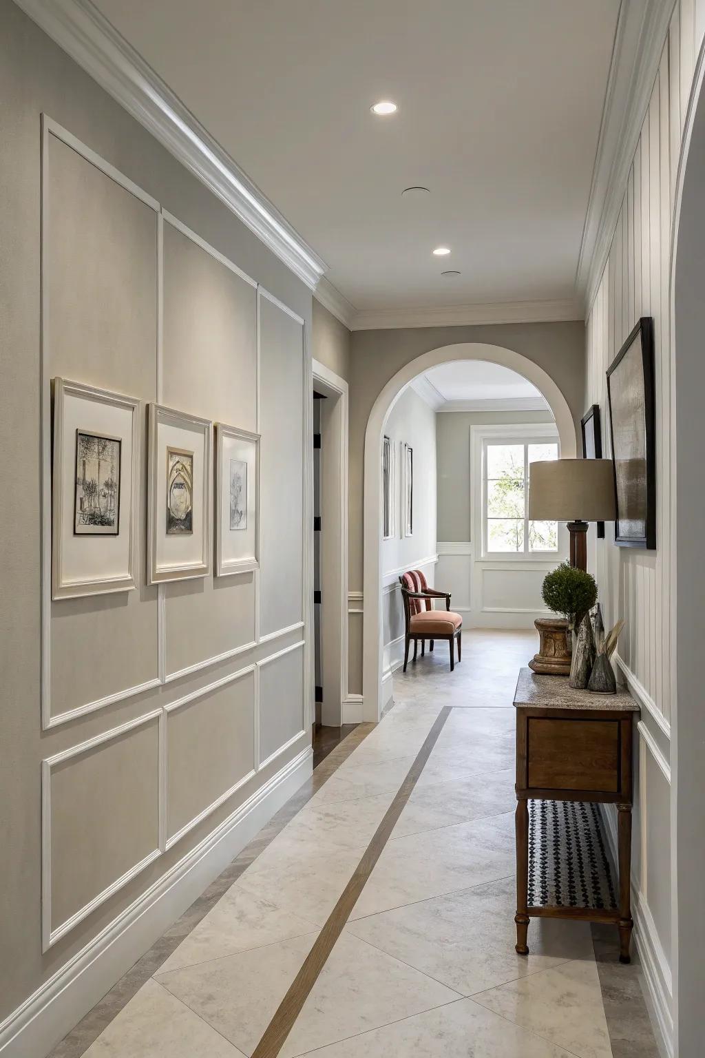 Minimalistic touches offer subtle elegance to the entryway.