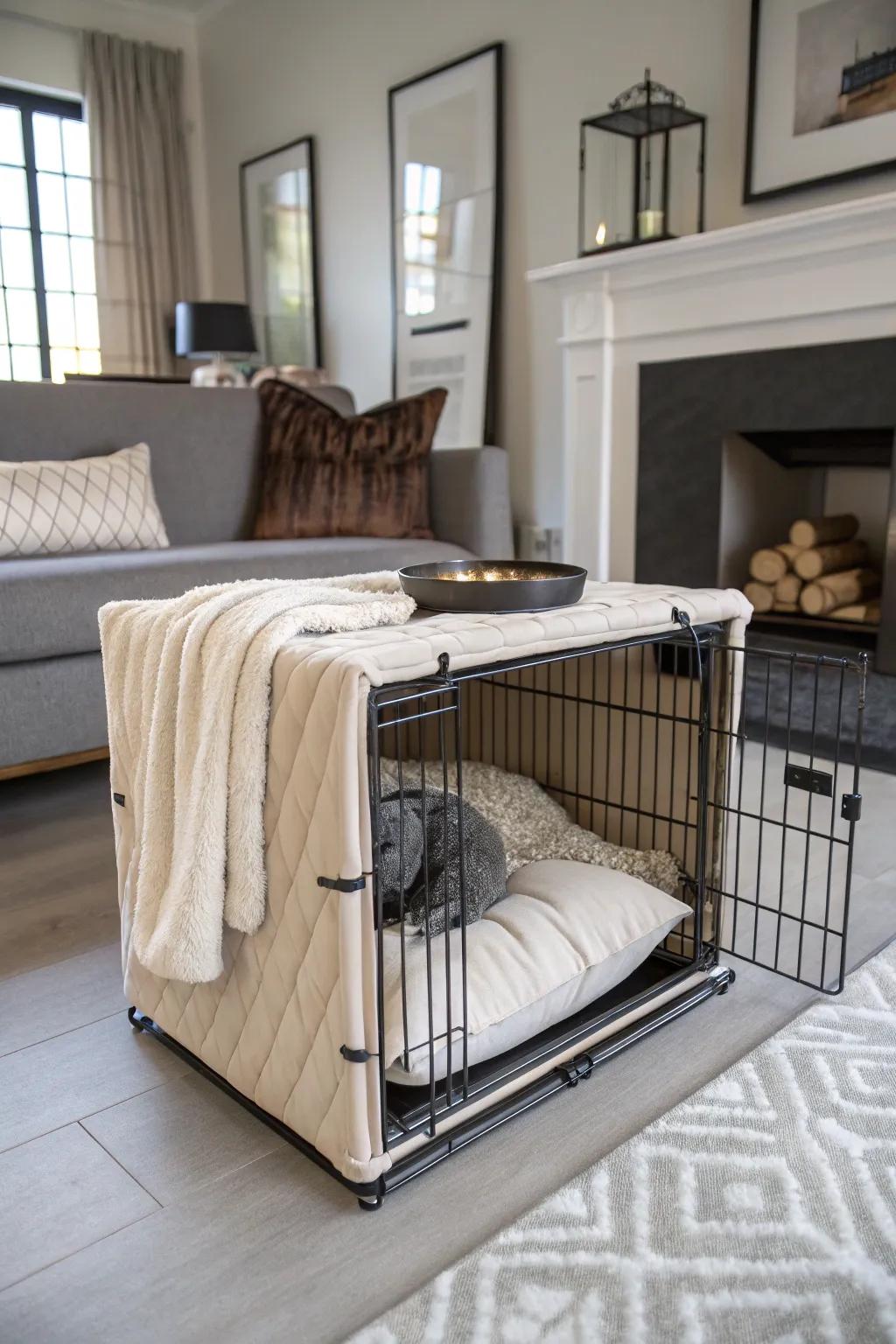 Craft a snug retreat for your pup with lavish accents.