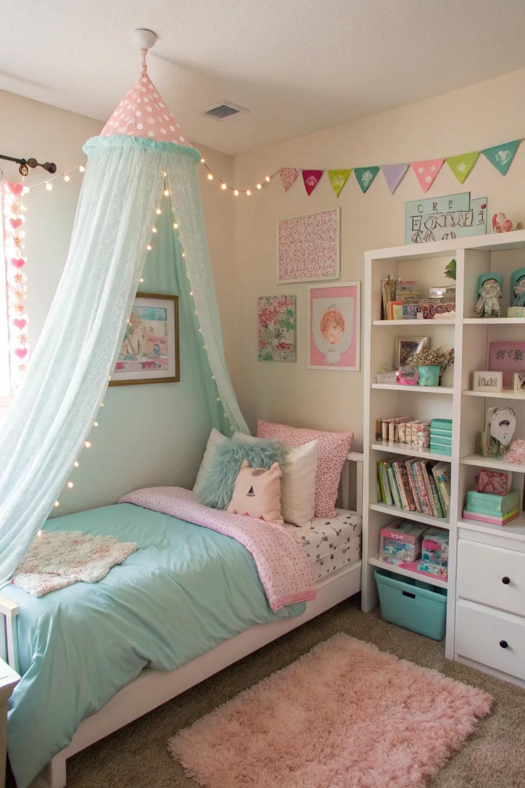 A soft color collection generating a peaceful atmosphere.