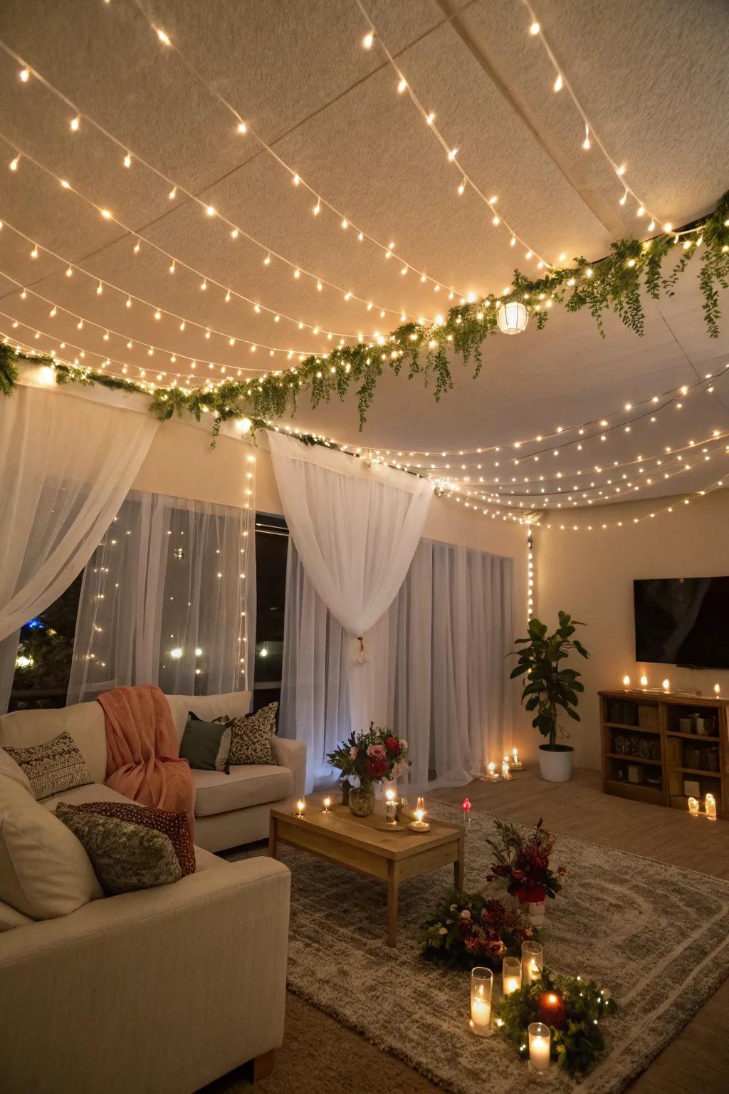 Include a dreamy glow using a radiance line canopy.