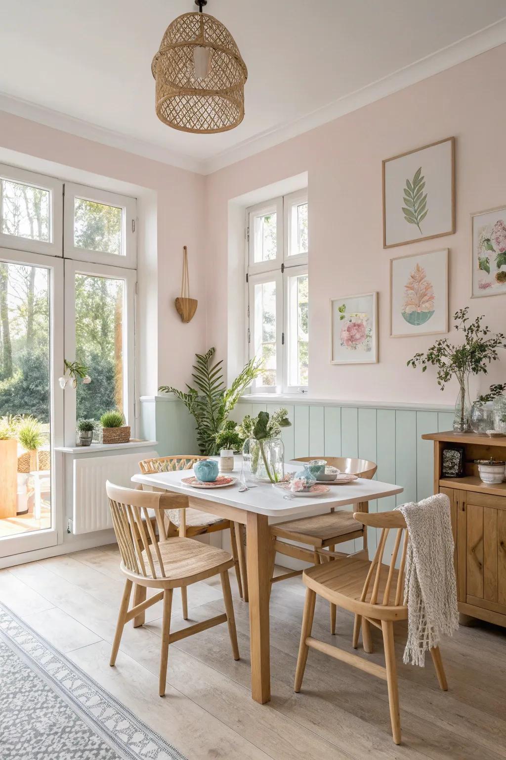 Light colors make a room feel open and warm.