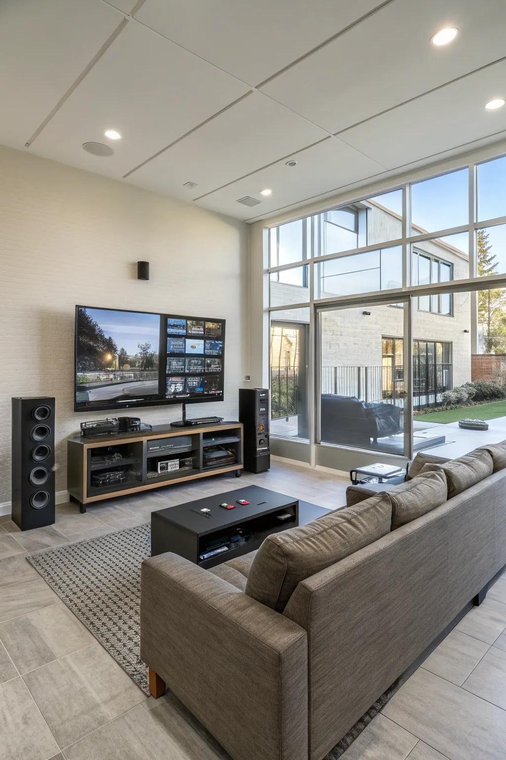 A commanding entertainment station can elevate your media and gaming enjoyment.