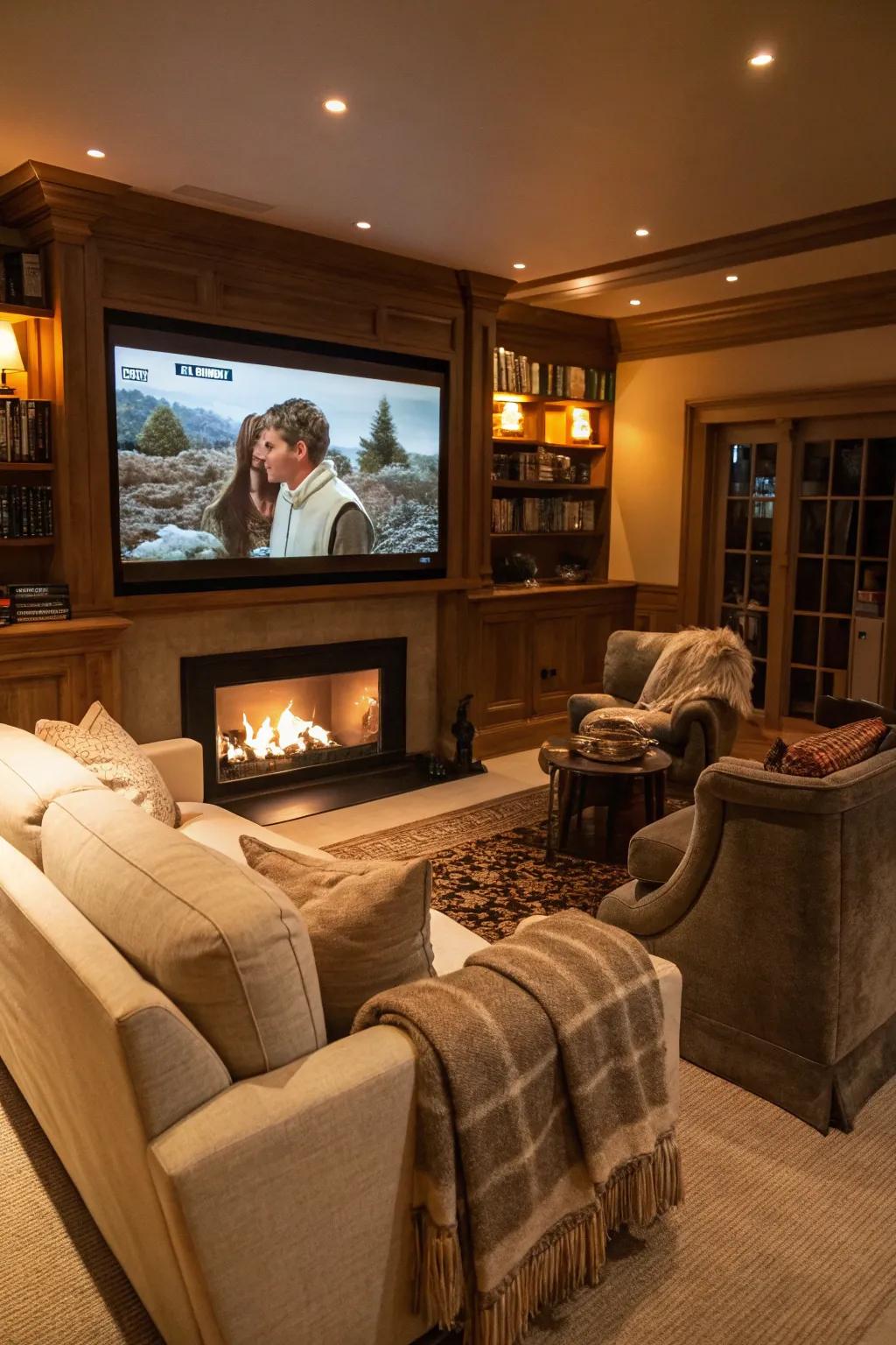Delve into a themed movie night for an enjoyable at-home cinematic getaway.