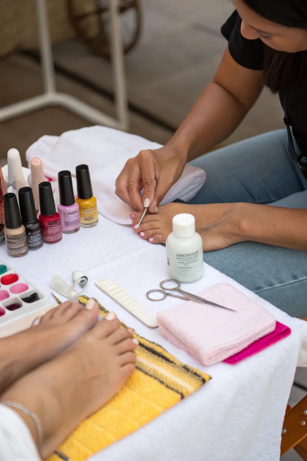 An at-home mani-pedi is the ideal treat for your nails.