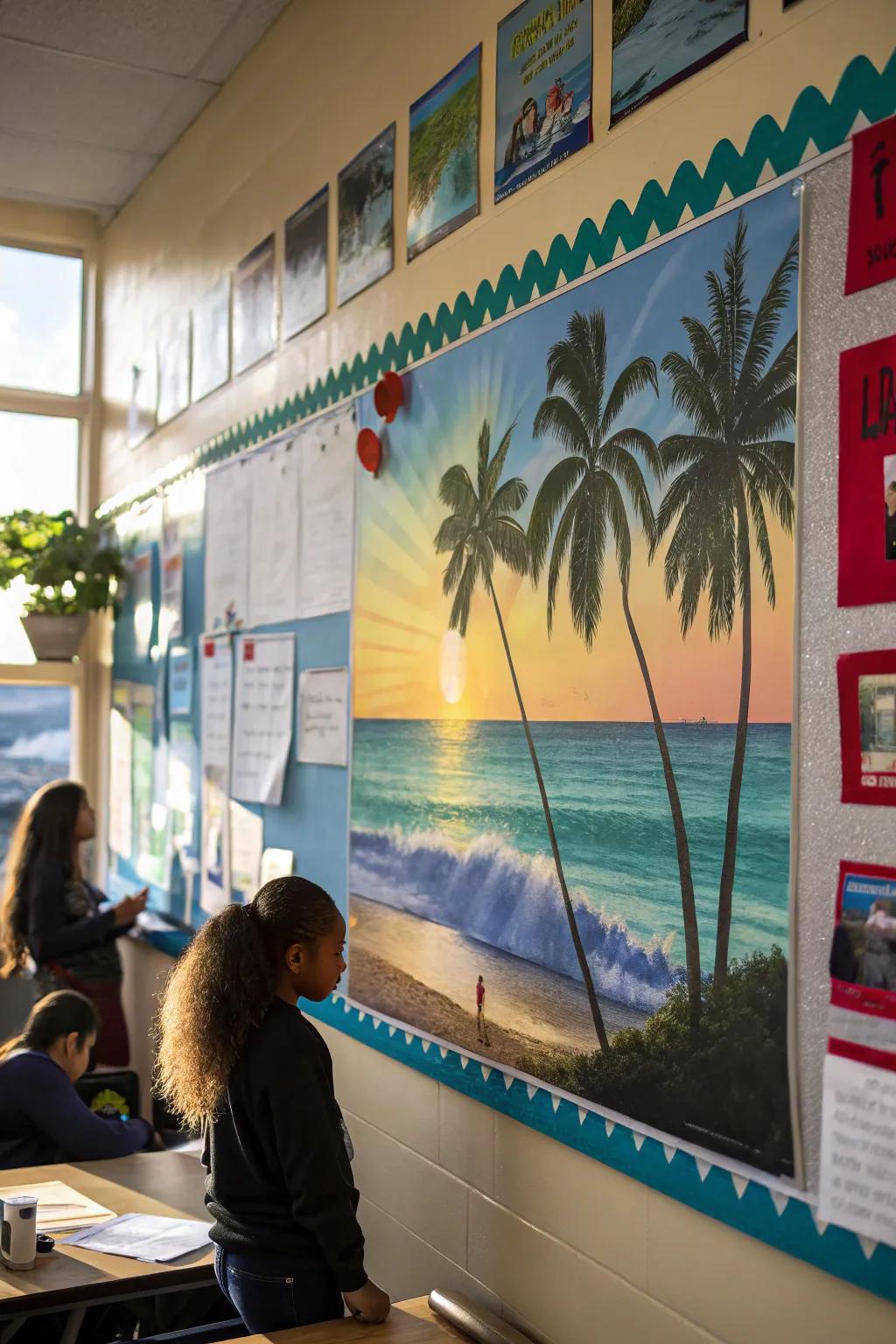 A beach-themed board to keep the summer spirit alive.