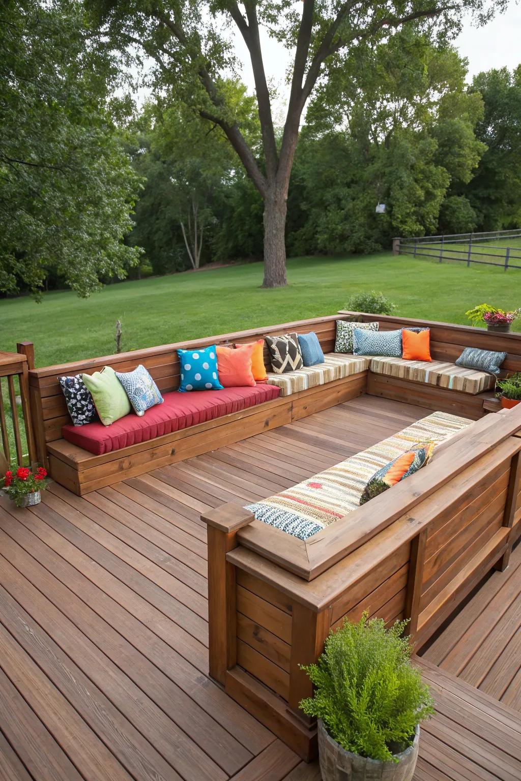 Integrated seating brings practicality and style together.