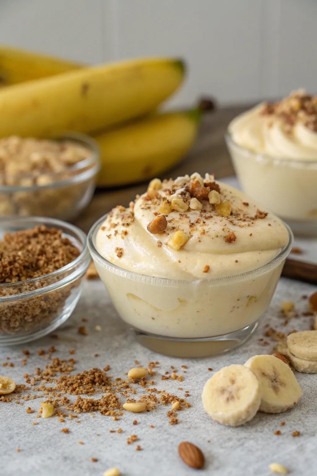 Chopped nuts and cookie pieces provide a delightful textural contrast.