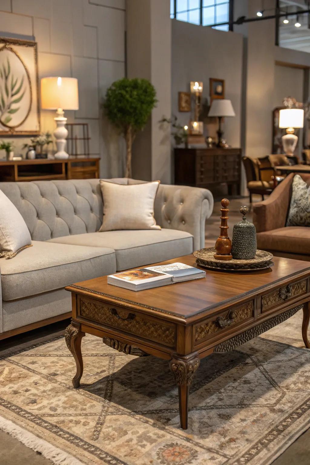 Mixing new and antique elements creates a unique look.