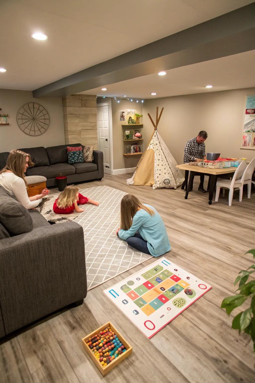 Polymer strips provide enduring style, mirroring the look of wood or stone.