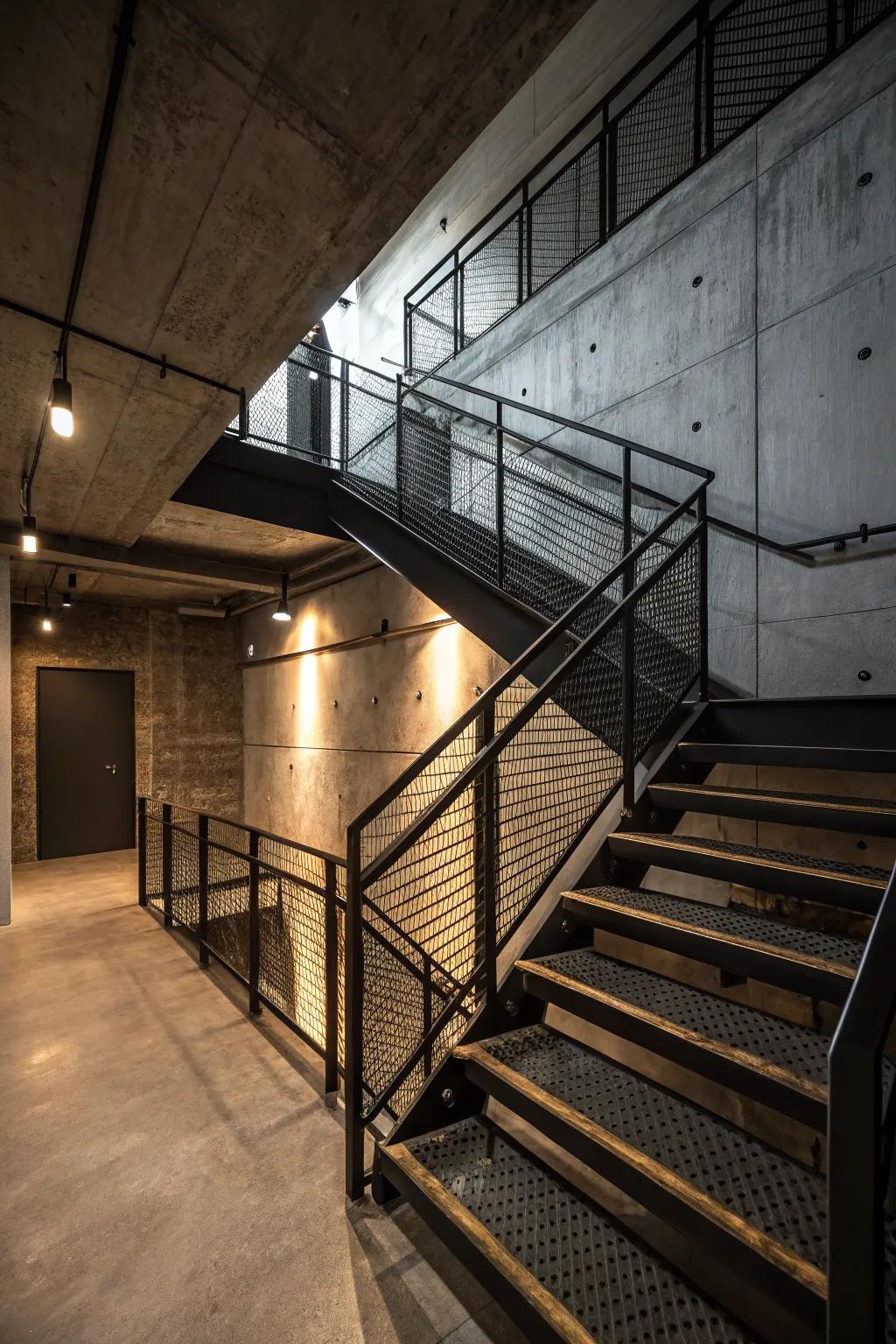 Metallic accents offer a modern, modern vibe.