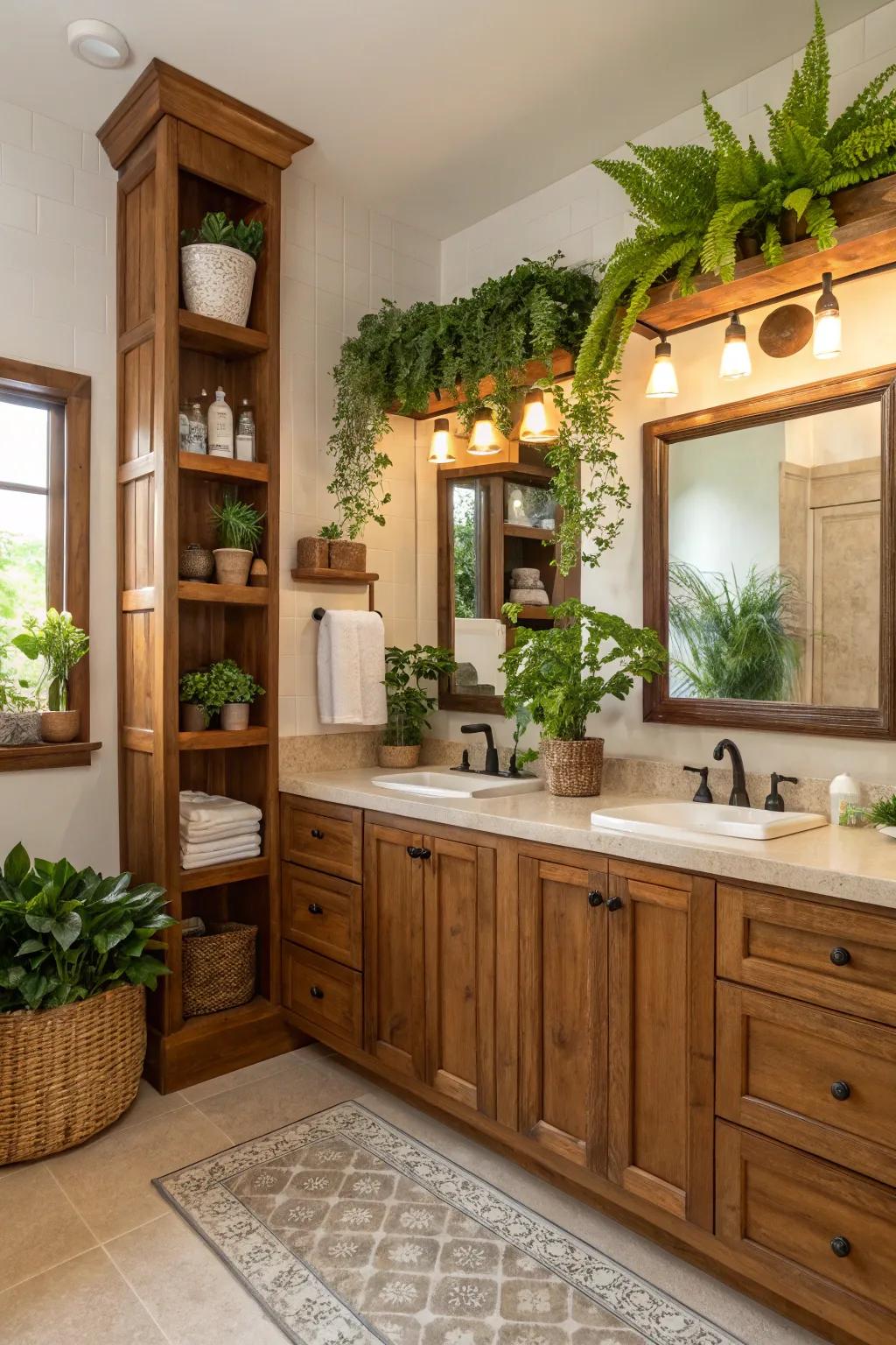 Natural elements bring warmth and vibrancy to your bathroom.