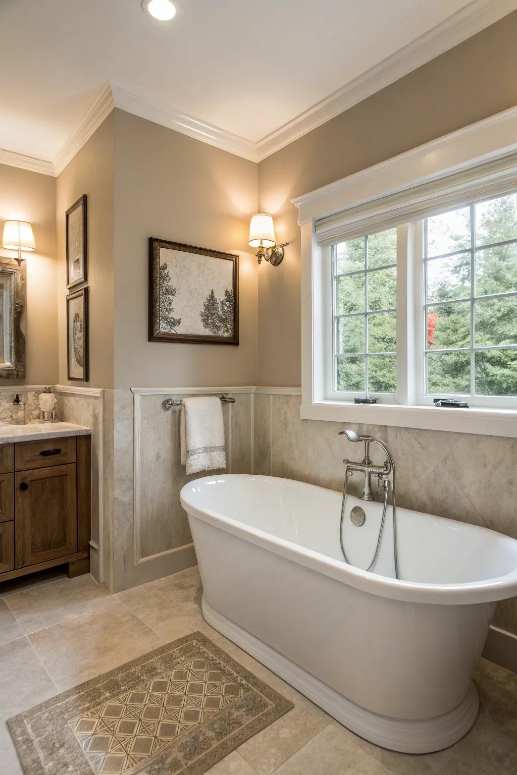 Design a relaxing space with a subdued color scheme.