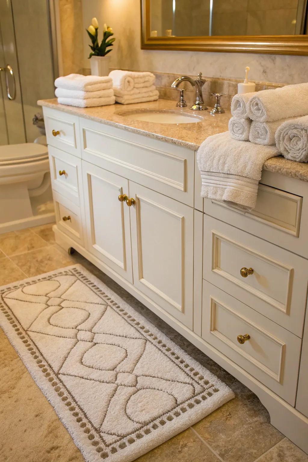 Luxurious textiles offer comfort and style.