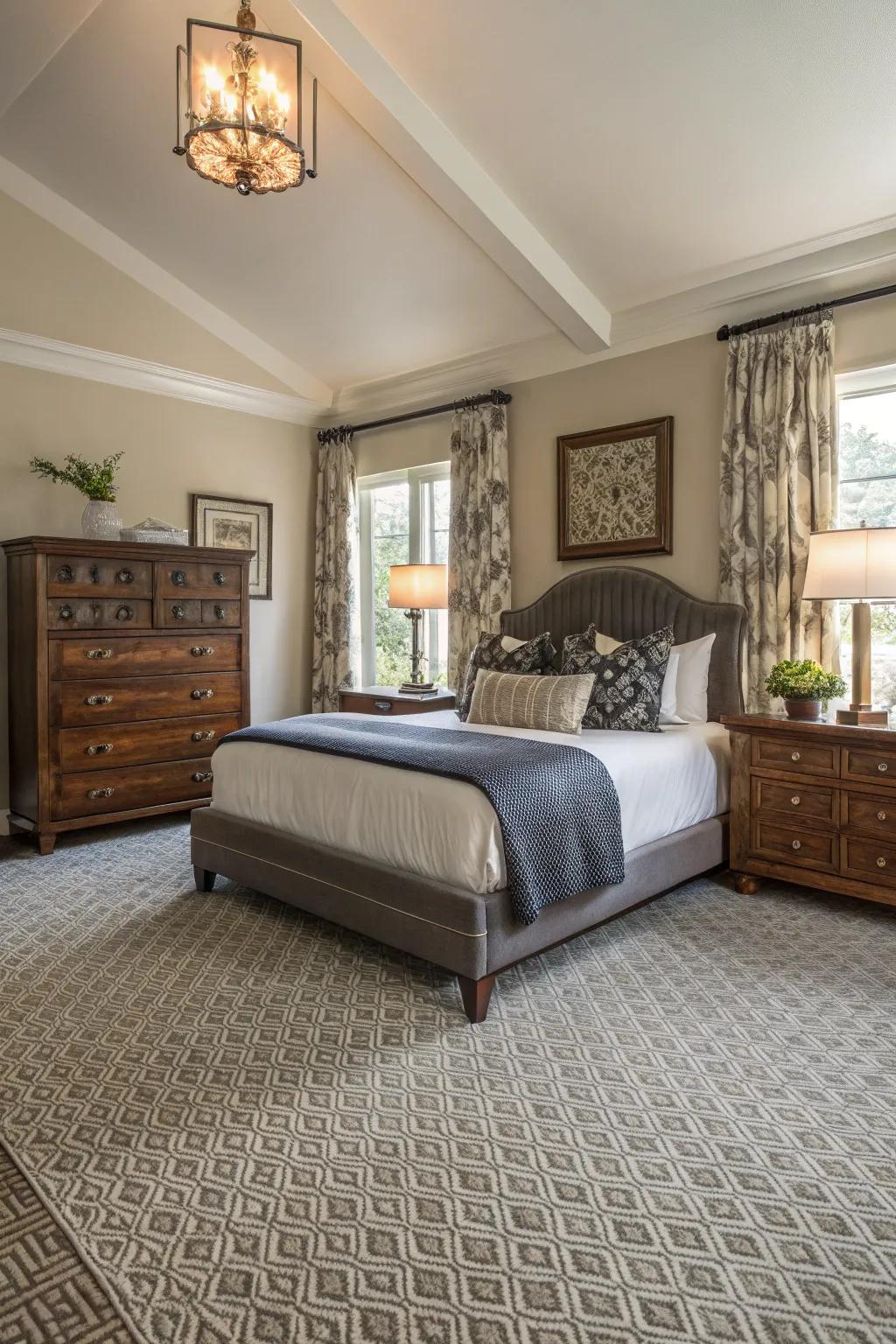 Blend current and time-honored styles with the right carpet.