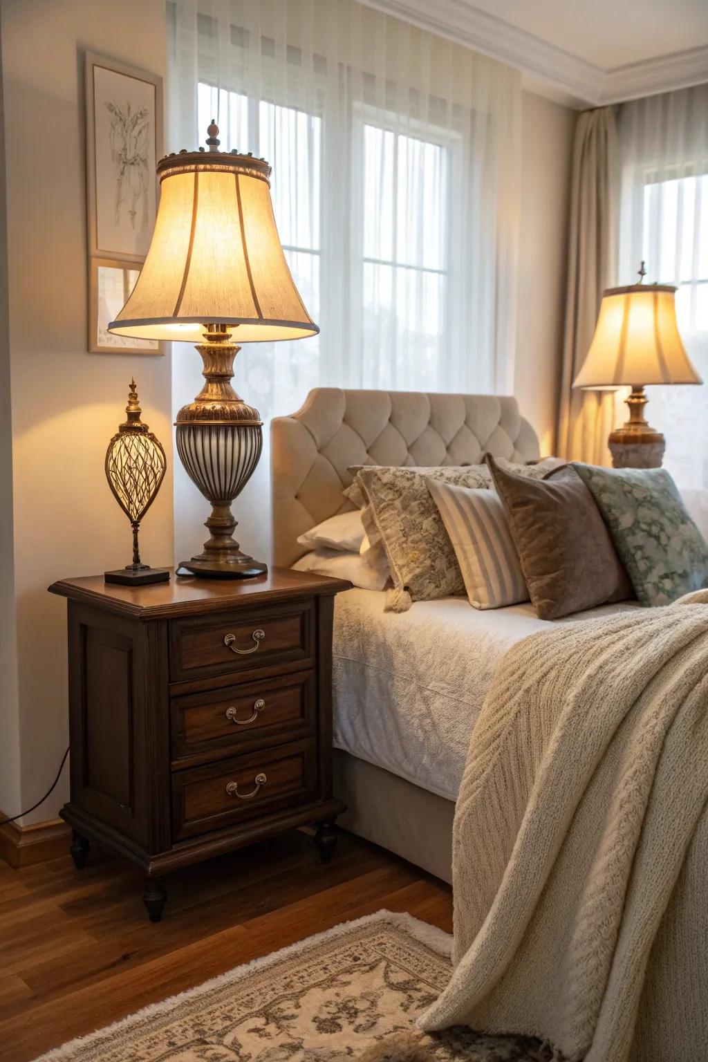 Desk lamps are a timeless selection for bedside lighting.
