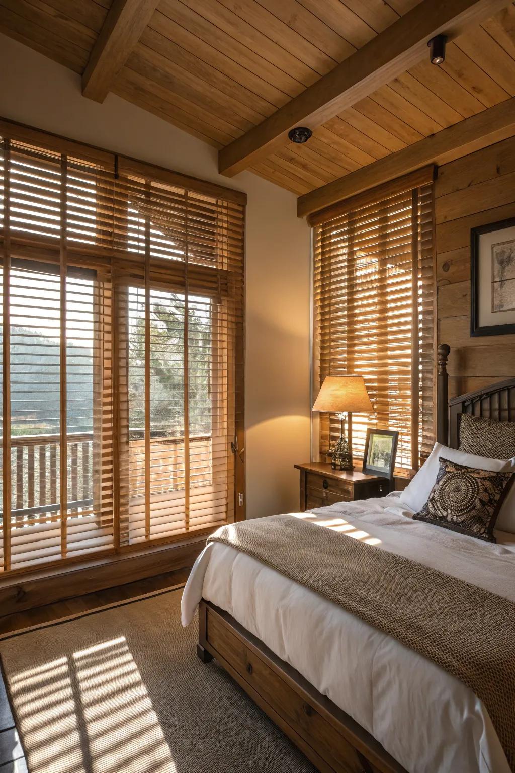 Timber slats offer a blend of functionality and classic style.