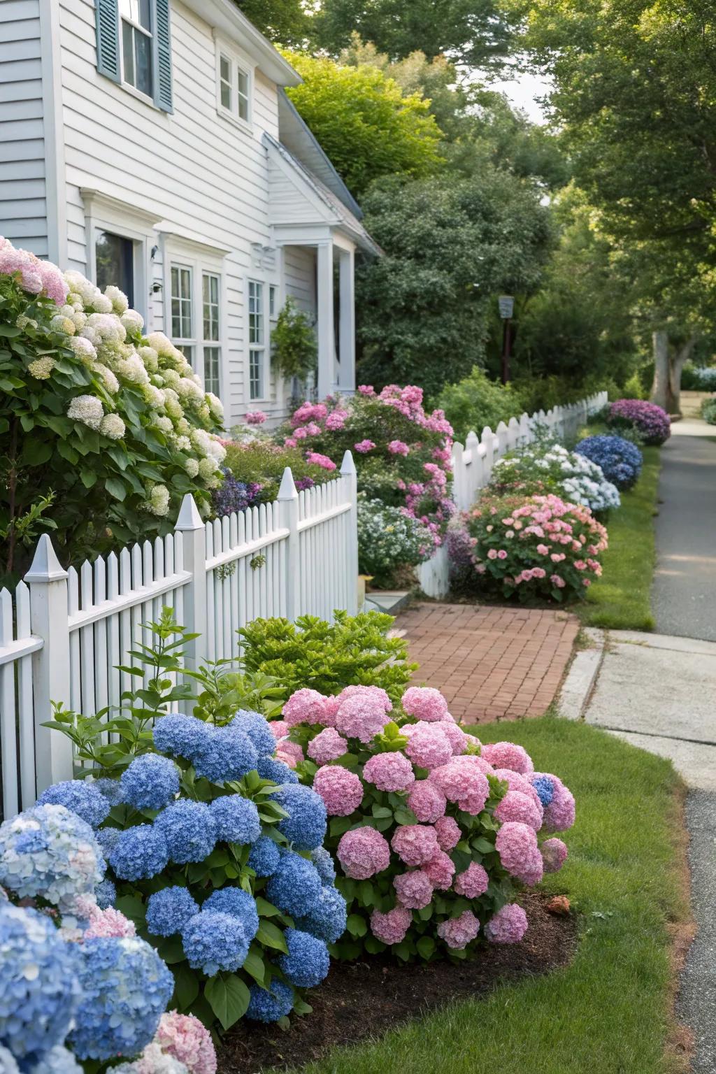 'Chameleon' hydrangeas offer a versatile palette for any garden.
