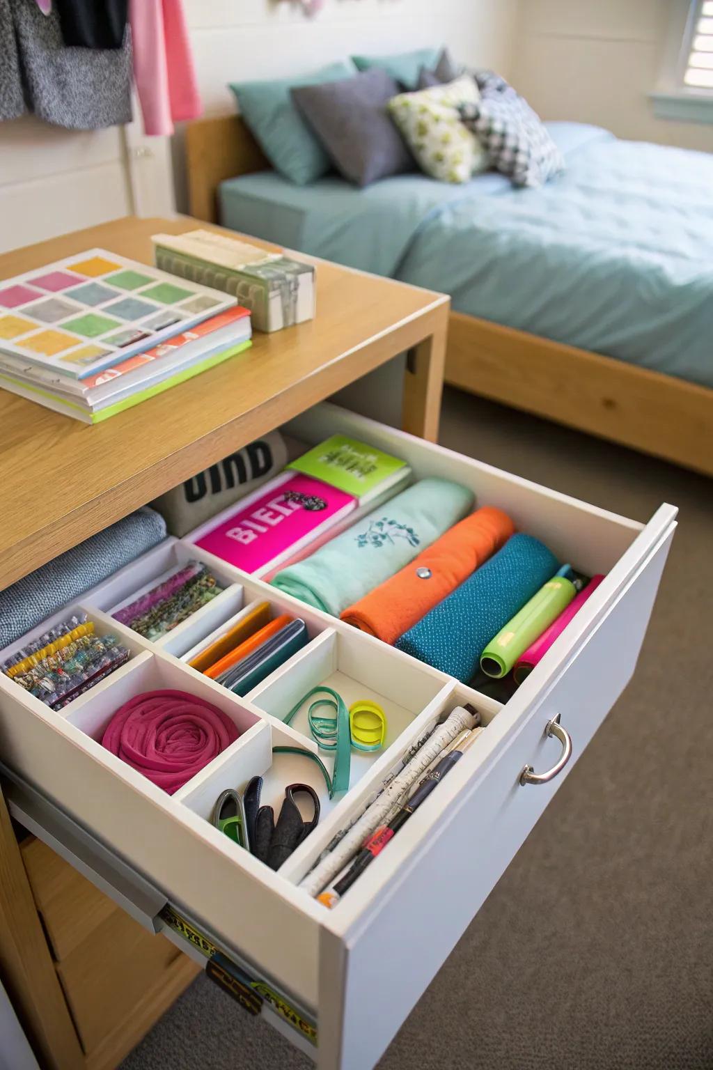 Keep drawers tidy with smart organizers.