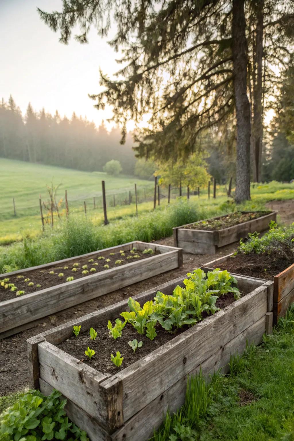 Douglas fir provides a simple, rustic charm to your planters.