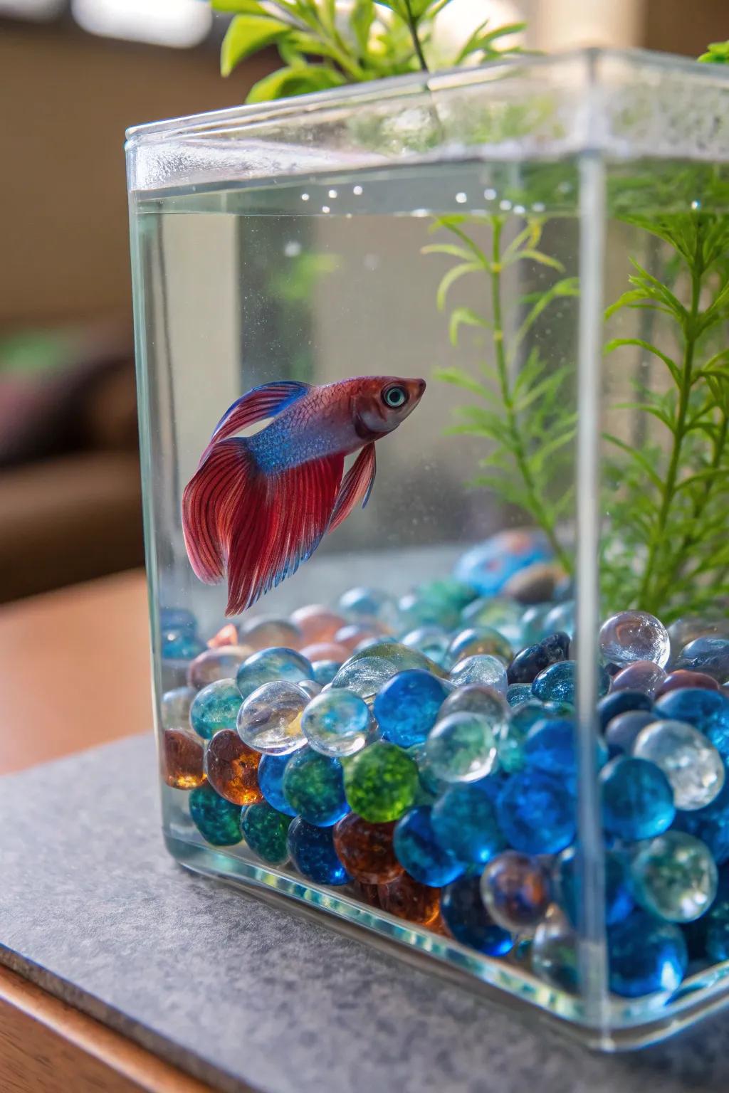 Introduce a fun ambiance with vibrant glass beads.