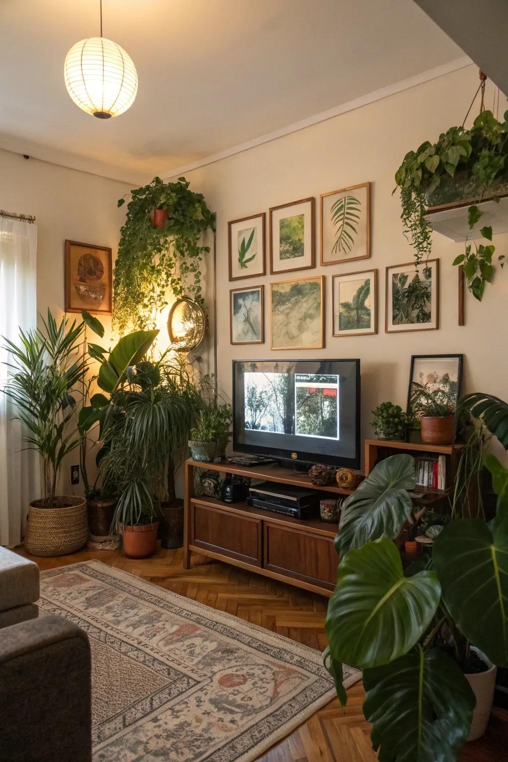 Decorative accents infuse personality into your TV area.