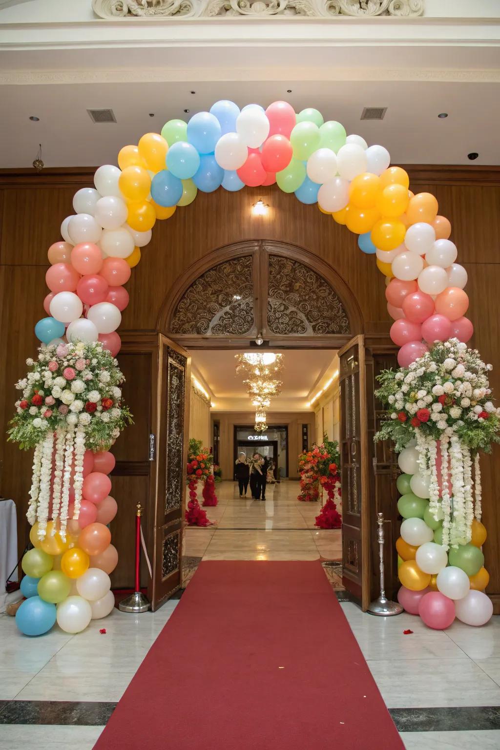 A magnificent entrance sets the tone for a birthday celebration to remember.