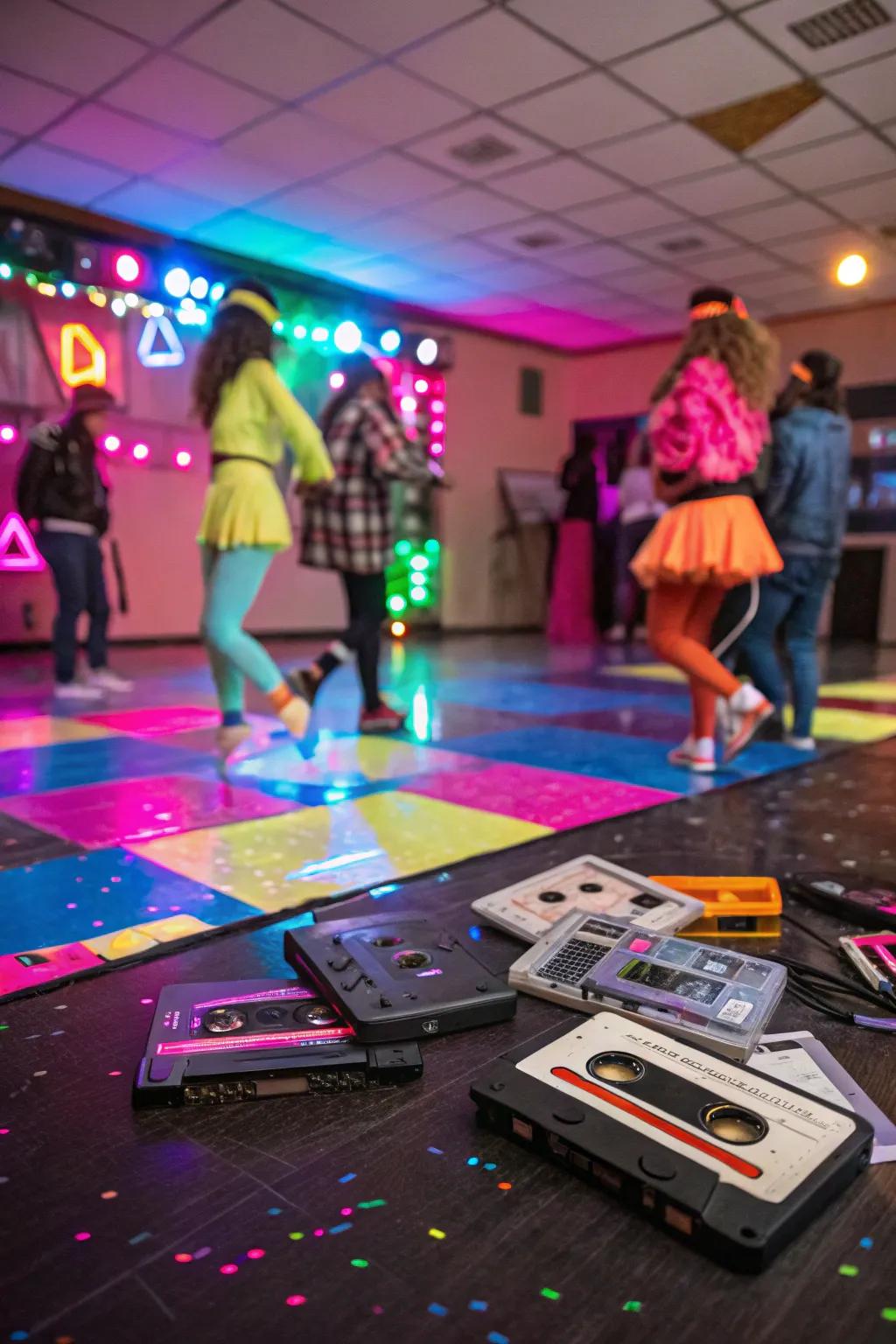 Revisit the vibrant 80s with a retro-themed bash.