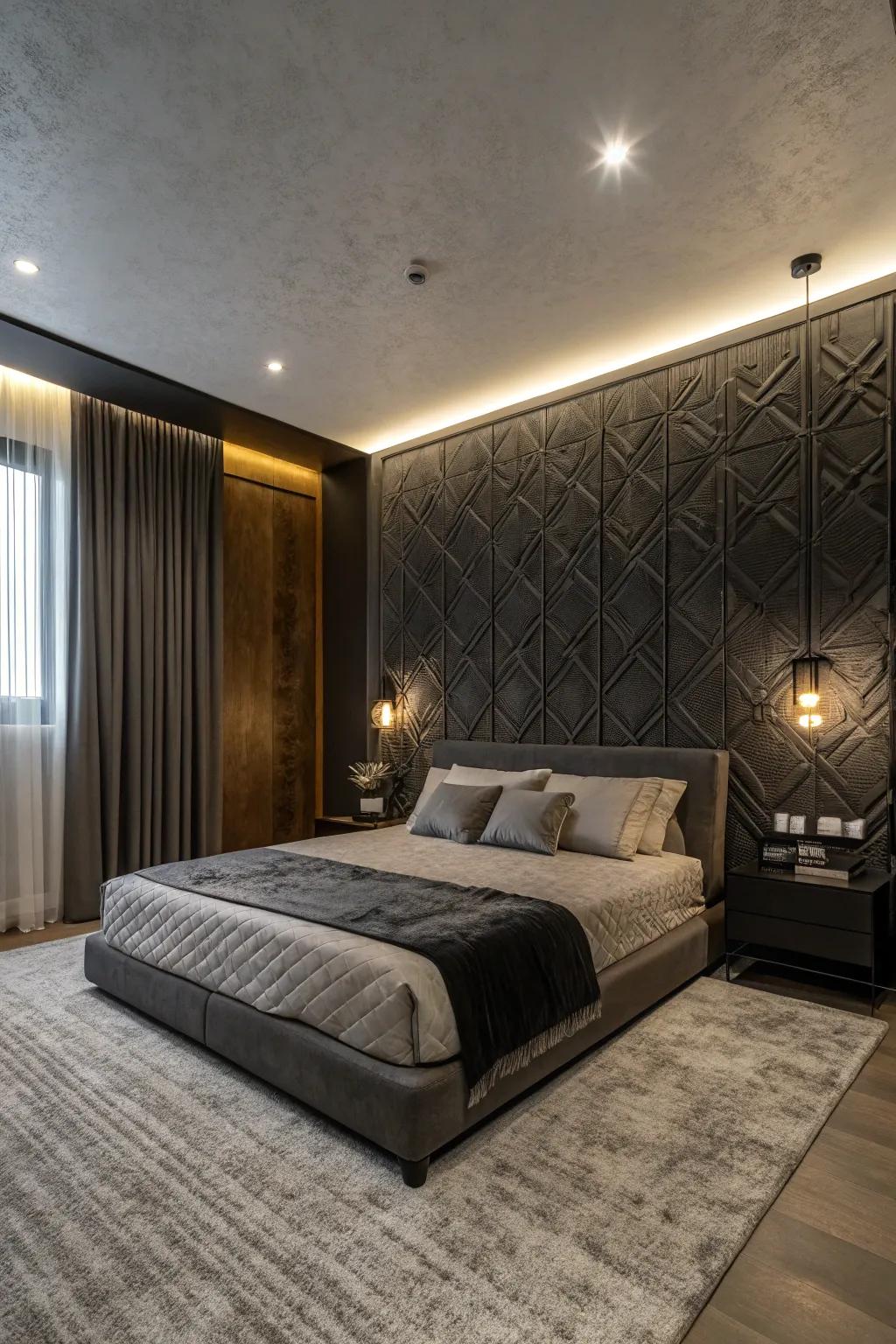 Textured walls add depth and interest to your space.