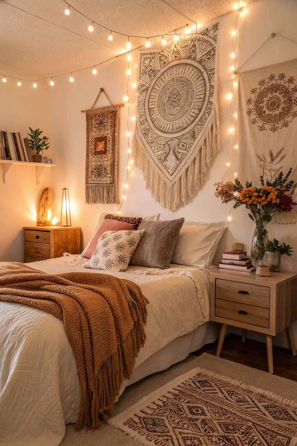 Gentle illumination introduces a warm, intimate glow to your bedroom.