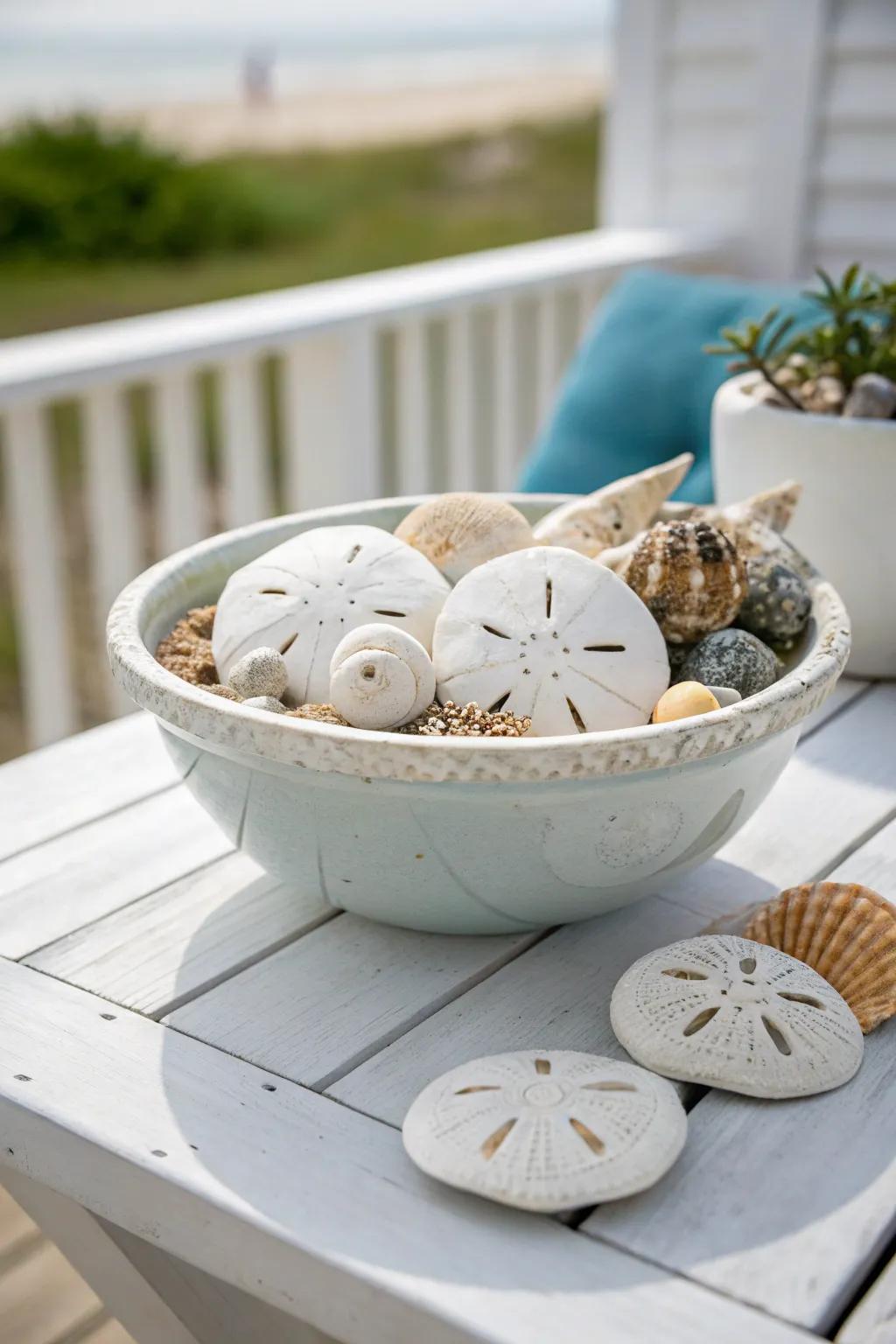 A coastal bowl overflowing with treasures from the shore