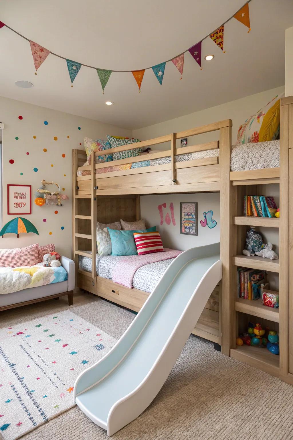 Introduce an amusing slide for a playful and whimsical bedroom highlight.