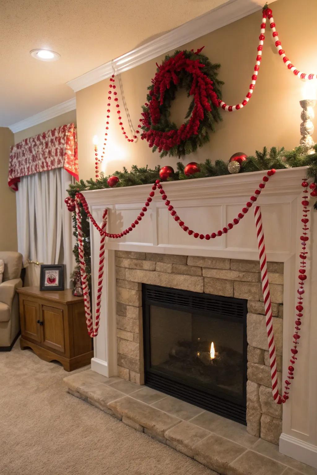 Enhance your space with peppermint streamers.