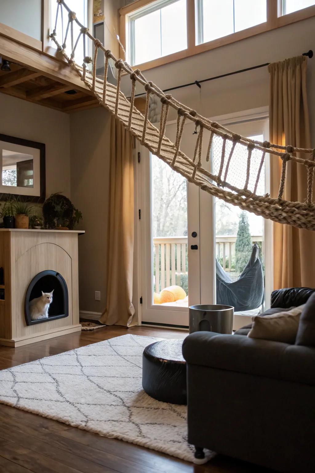 Playful elements creatively incorporated into the decor.