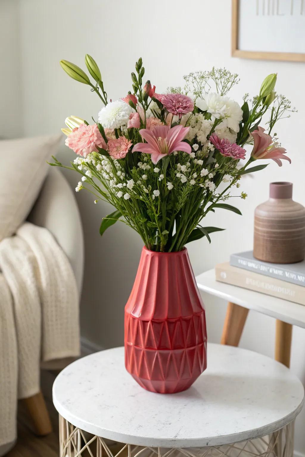 Modern ceramic pots add a stylish touch to any space.