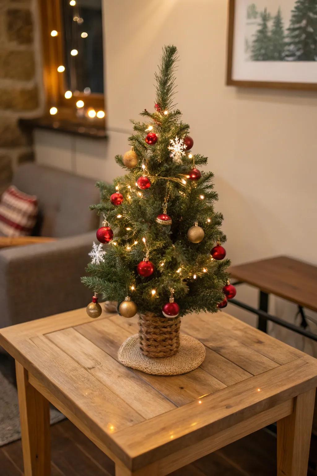 A charming compact holiday tree for any limited area.