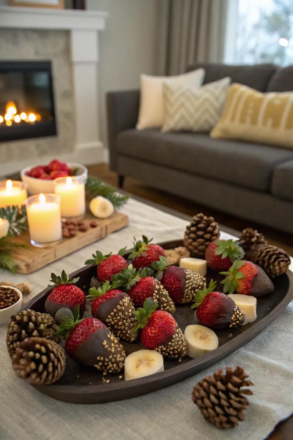 Decadent chocolate-enrobed fruits to sweeten your holiday.
