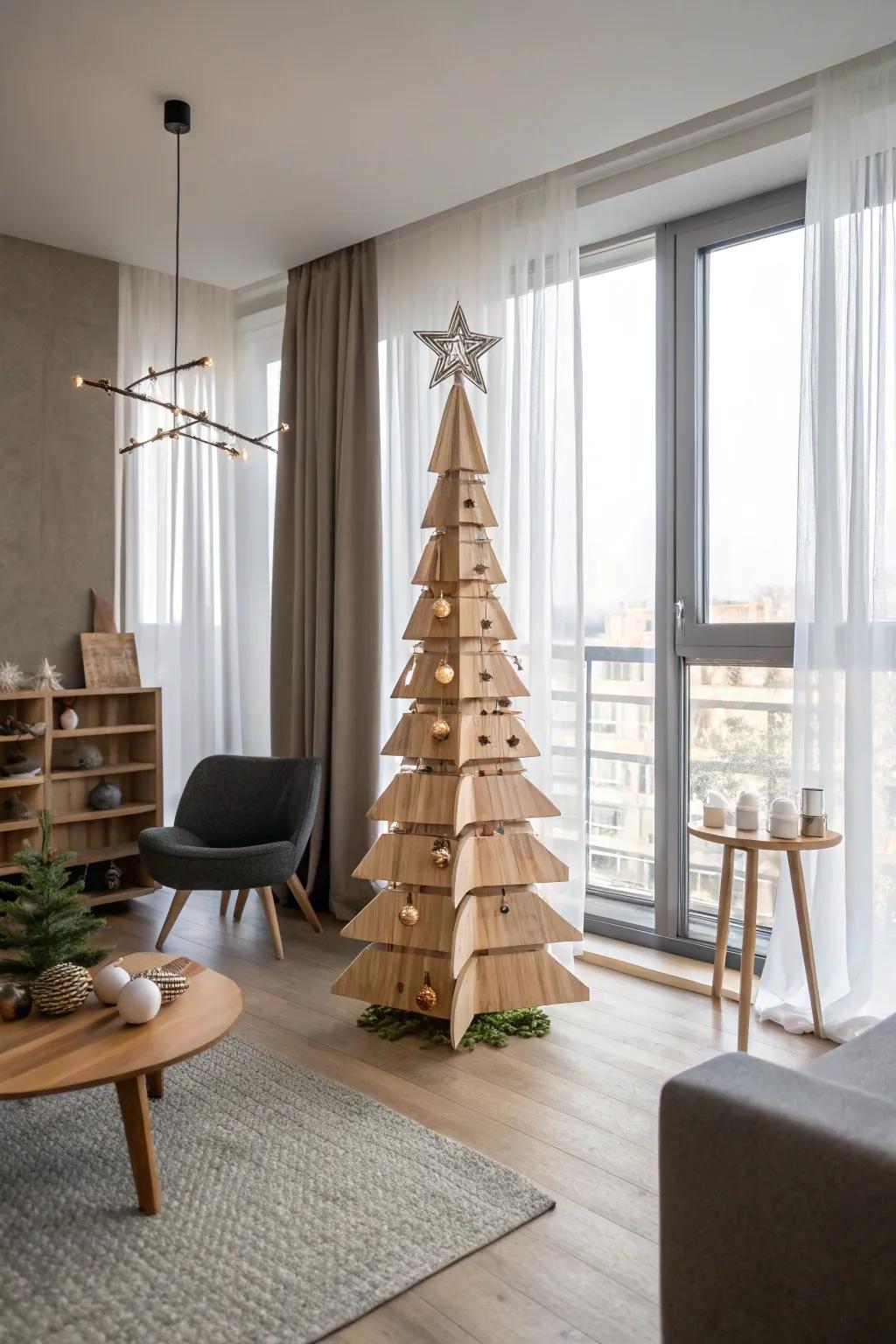 Explore creativity through an unconventional fir design.