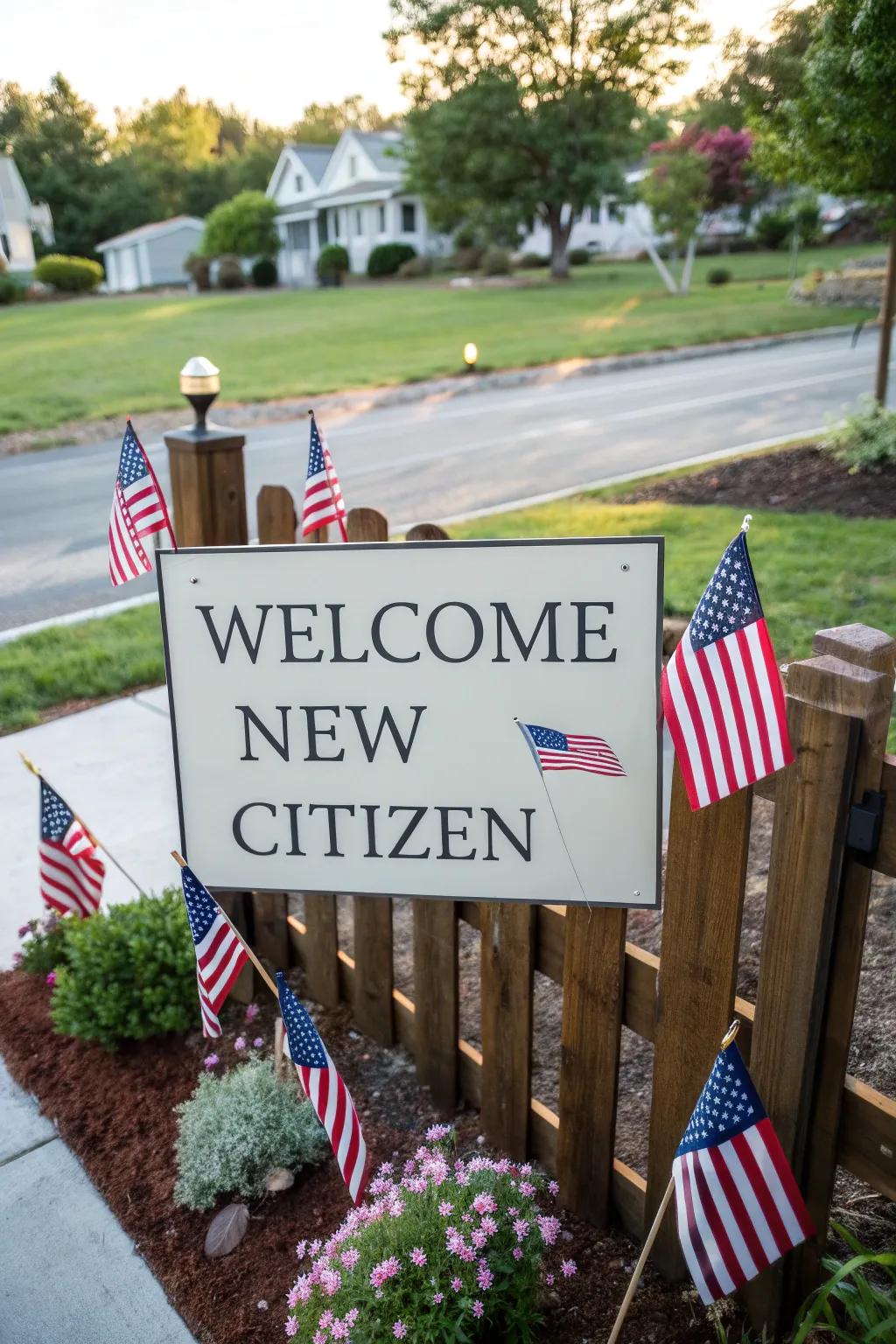 Customized signs celebrate fresh starts.