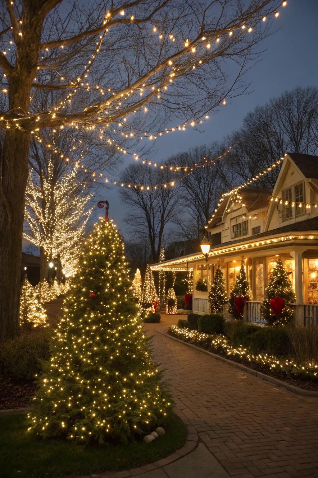 Timeless grace with classic warm white lights.