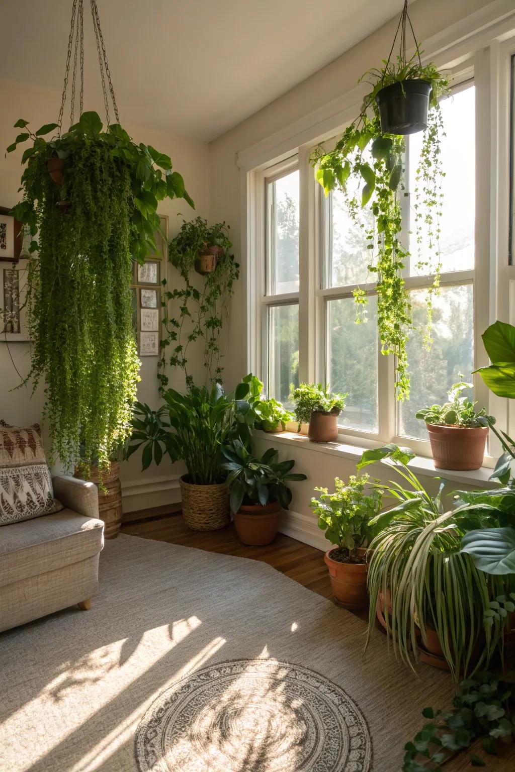 Plant life breathes energy into seaside farmhouse d&eacute;cor.